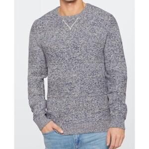 Even Tide Adrien Mixed Rope Yarn Stripe Crewneck Sweater Blue L‎ NWT